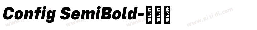 Config SemiBold字体转换